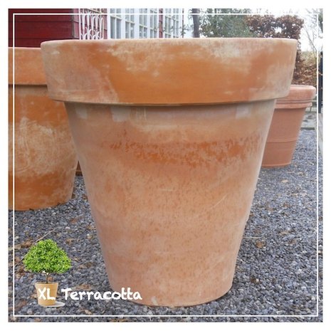 sarcoom band retort Grote strakke terracotta pot. - XL Terracotta